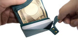 フェイブルミニ（シンプルVer）カード18枚、小銭もお札もたっぷり収納。小さい革財布