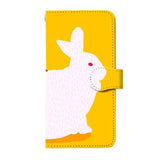 スマホケース 【手帳型】 monozo（モノゾ） イラスト / 白ウサギ、黒ウサギ（受注生産品）